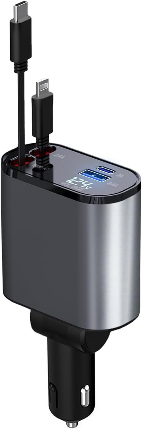 SMART Multi-Device retractable Car Charger 66W