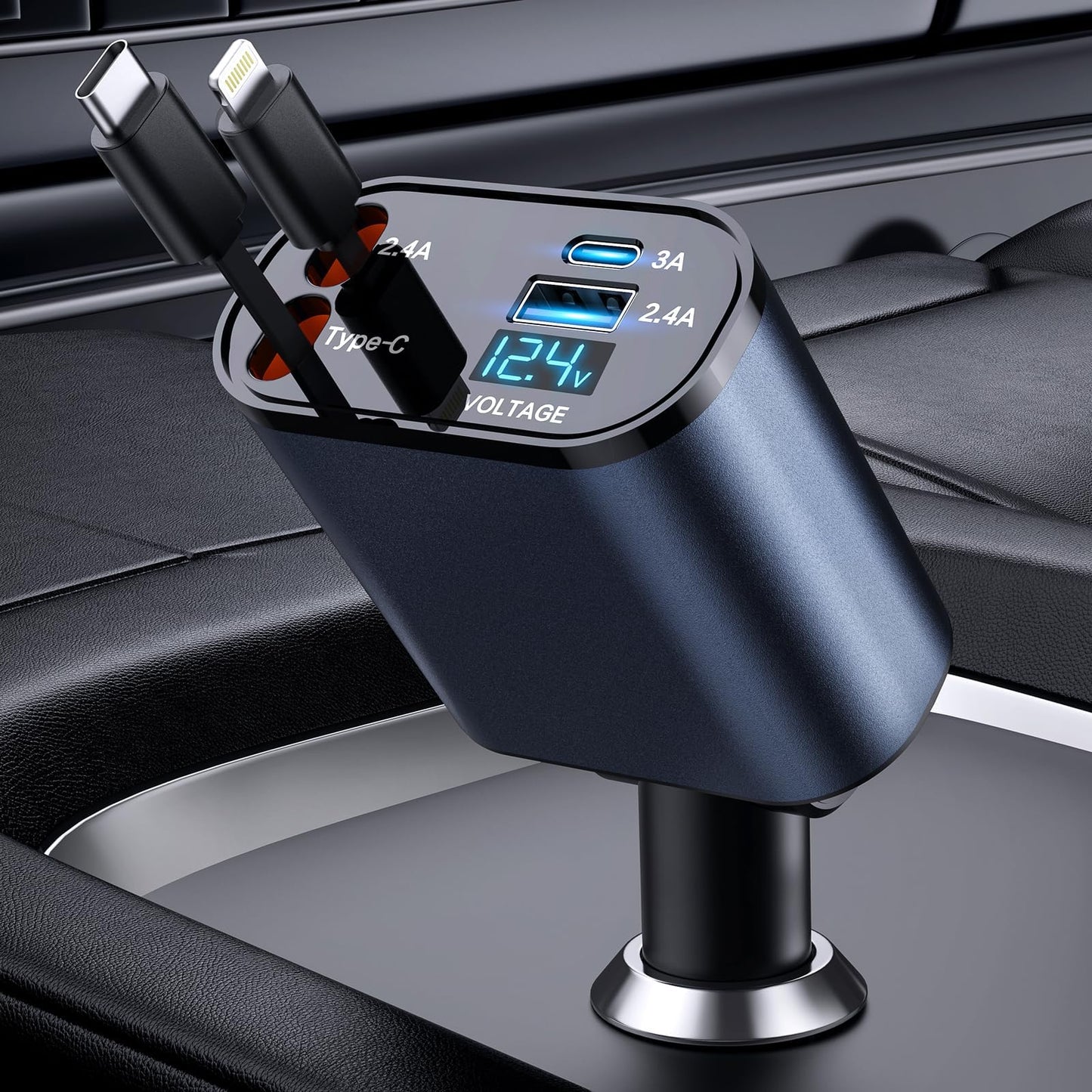 SMART Multi-Device retractable Car Charger 66W